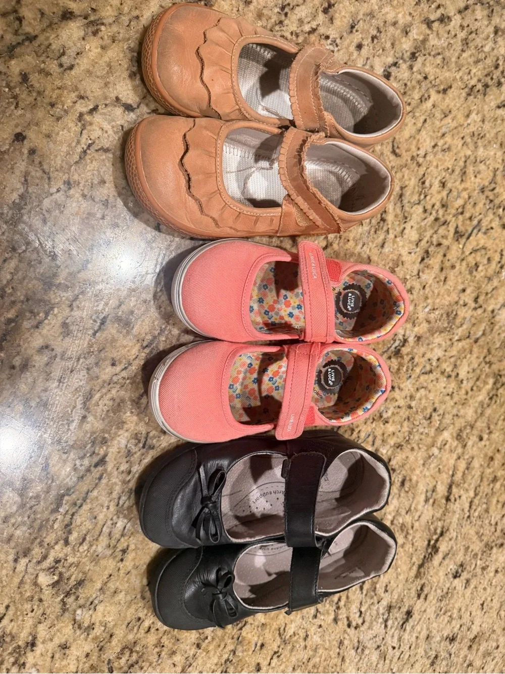 Kids Mary Jane Shoes - Pink, Black, Tan